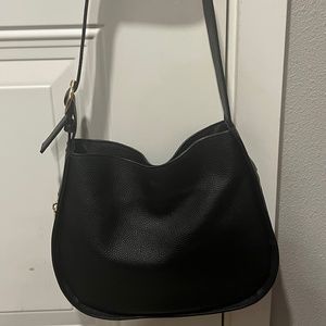 Tote Le Monde “French Bucket” black pebble leather, shoulder bsg